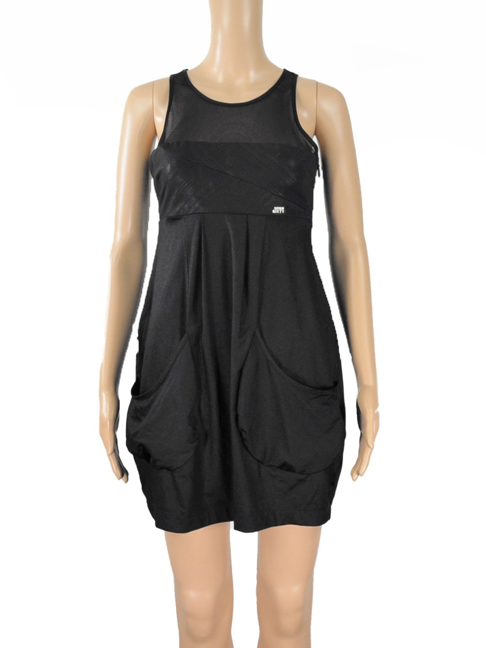 Vintage Miss Sixty 60 M60 Black Mini Dress Made in Italy